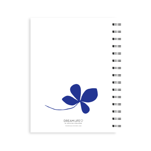 A5 2024 Spiral Family Diary - Leaf - Blue