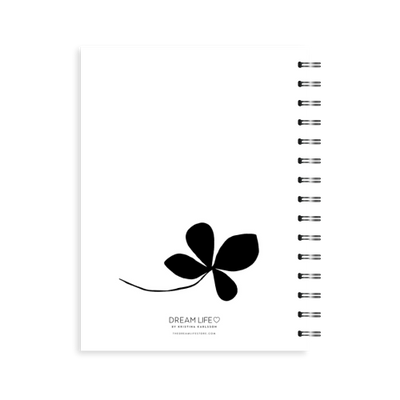 A5 2024 Spiral Family Diary - Leaf - Black
