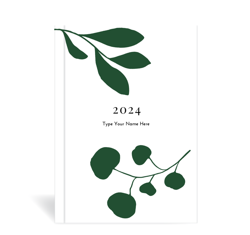 A5 2024 Family Diary - Leaf - Green