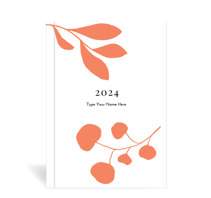 A5 2024 Family Diary - Leaf - Terracotta