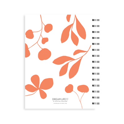 A5 2024 Spiral Weekly Spread Diary - Leaves - Terracotta