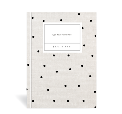 A5 2024 Week to a Page Diary - Linen Look - Black
