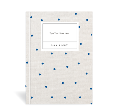 A5 2024 Week to a Page Diary - Linen Look - Blue