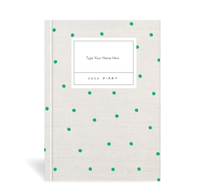 A5 2024 Week to a Page Diary - Linen Look - Green