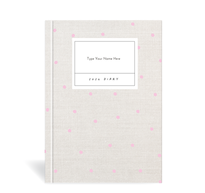 A5 2024 Week to a Page Diary - Linen Look - Pink