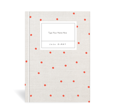 A5 2024 Week to a Page Diary - Linen Look - Red