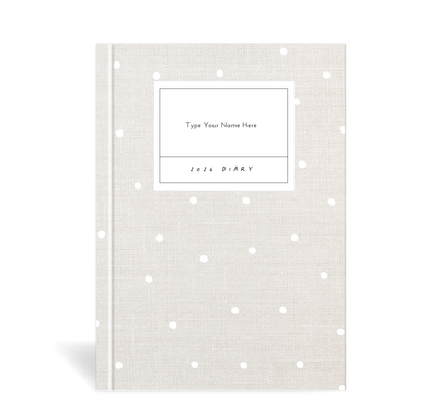 A5 2024 Week to a Page Diary - Linen Look - White