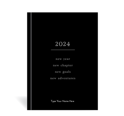 A5 2024 Goals Diary - Black