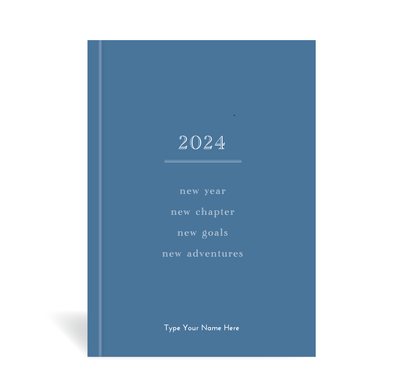 A5 2024 Goals Diary - Blue