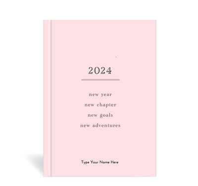 A5 2024 Goals Diary - Pink