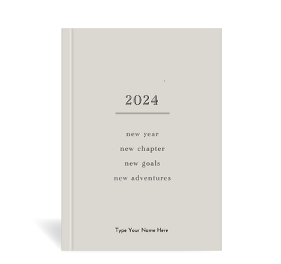 A5 2024 Goals Diary - Grey
