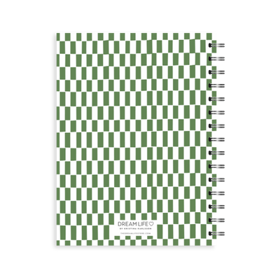 A5 2024 Spiral Student Diary - Pattern - Olive