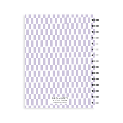 A5 2024 Spiral Student Diary - Pattern - Lilac