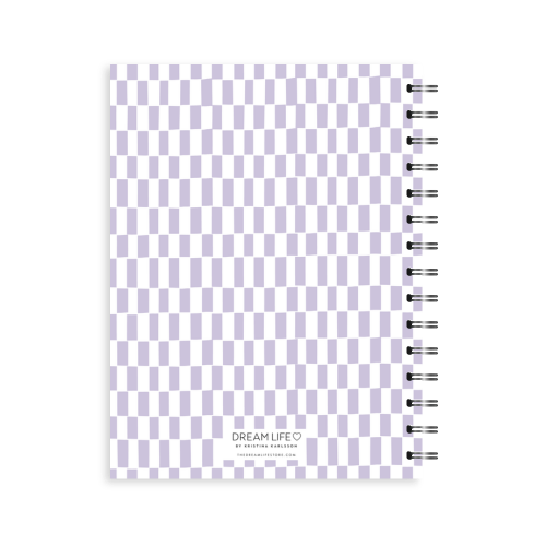 A5 2024 Spiral Student Diary - Pattern - Lilac