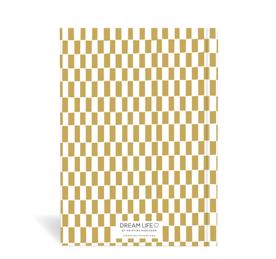 A5 2024 Vertical Weekly Diary - Pattern - Mustard