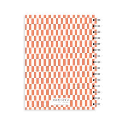 A5 2024 Spiral Vertical Weekly Diary - Pattern - Terracotta