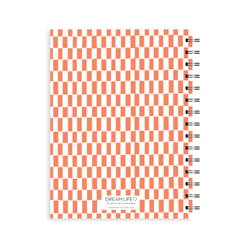 A5 2024 Spiral Vertical Weekly Diary - Pattern - Terracotta