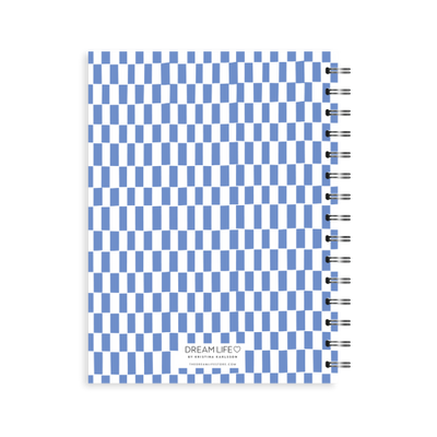 A5 2024 Spiral Vertical Weekly Diary - Pattern - Cornblue