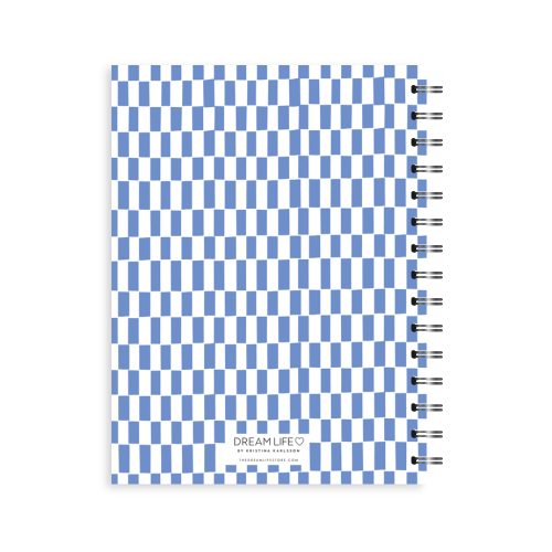 A5 2024 Spiral Vertical Weekly Diary - Pattern - Cornblue