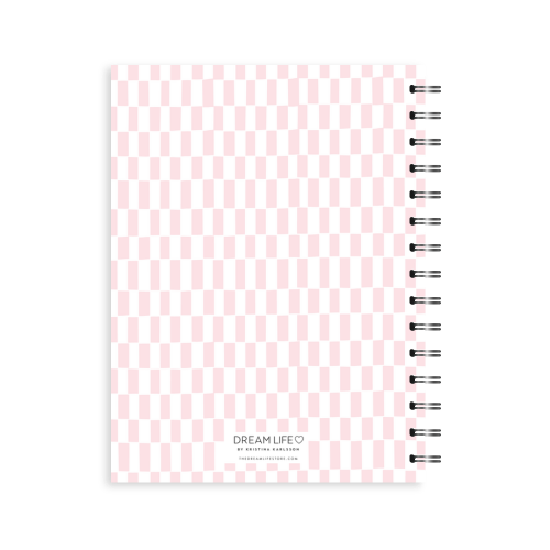 A5 2024 Spiral Student Diary - Pattern - Pink