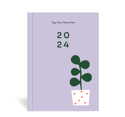 A5 2024 Weekly Spread Diary - Plants - Lilac
