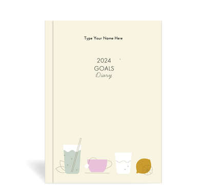 A5 2024 Goals Diary - Creme