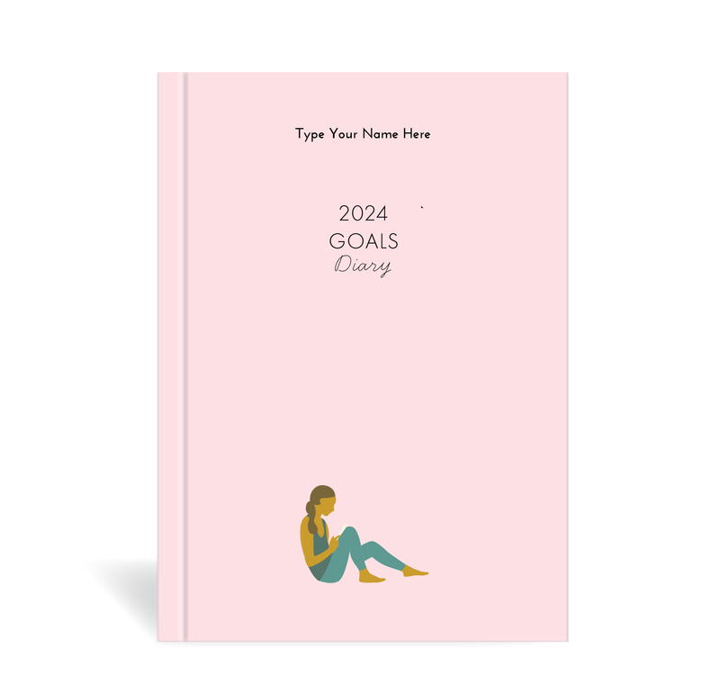 A5 2024 Goals Diary - Pink