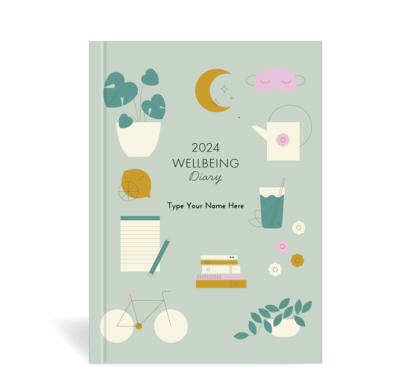A5 2024 Wellbeing Diary - Sage