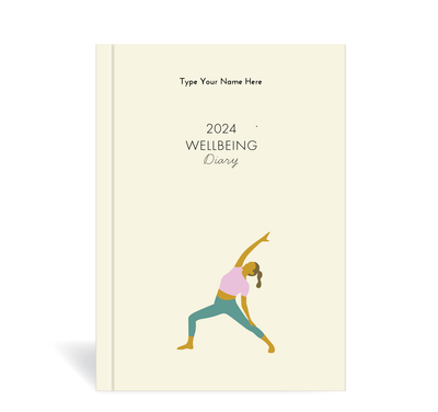 A5 2024 Wellbeing Diary - Creme
