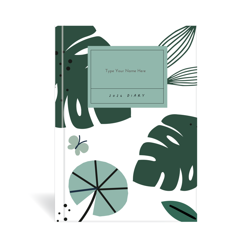 A5 2024 Student Diary - Monstera