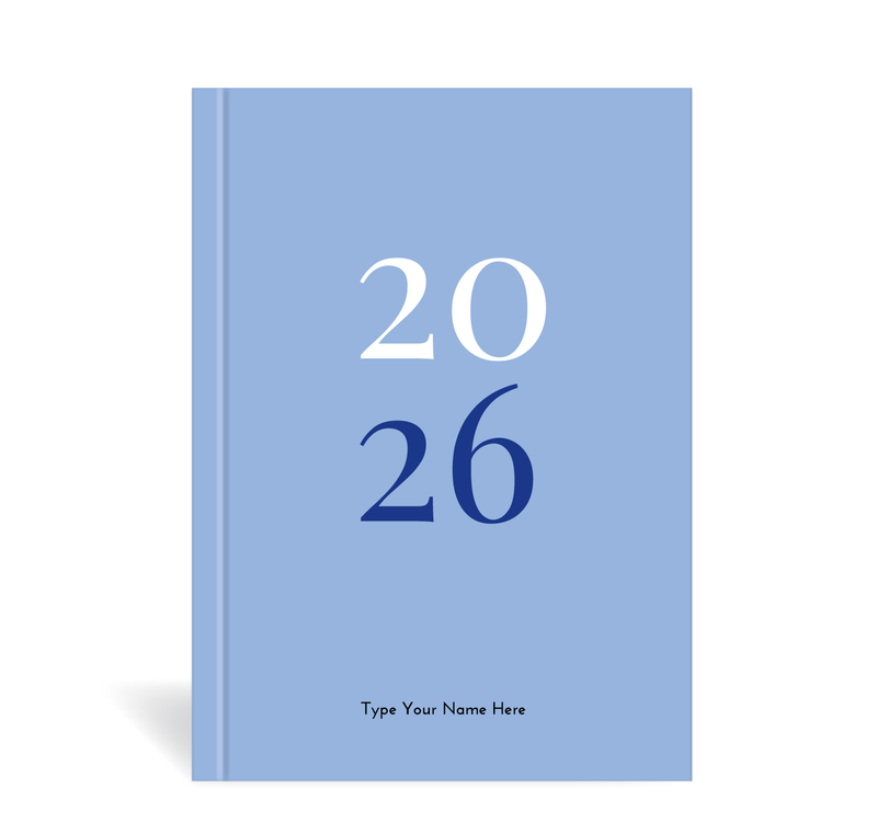 2026 A5 Week to a Page Diary - Blue Aura