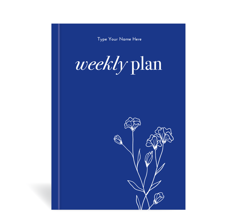 2026 A5 Vertical Weekly Diary - Stem - Indigo