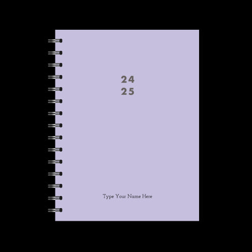 A5 Spiral 24/25 Mid-Year Diary - Purple