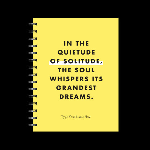 A5 Spiral Journal - In The Quietude - Yellow