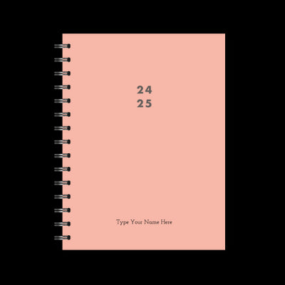 A5 Spiral 24/25 Mid-Year Diary - Peach