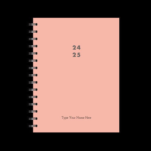 A5 Spiral 24/25 Mid-Year Diary - Peach