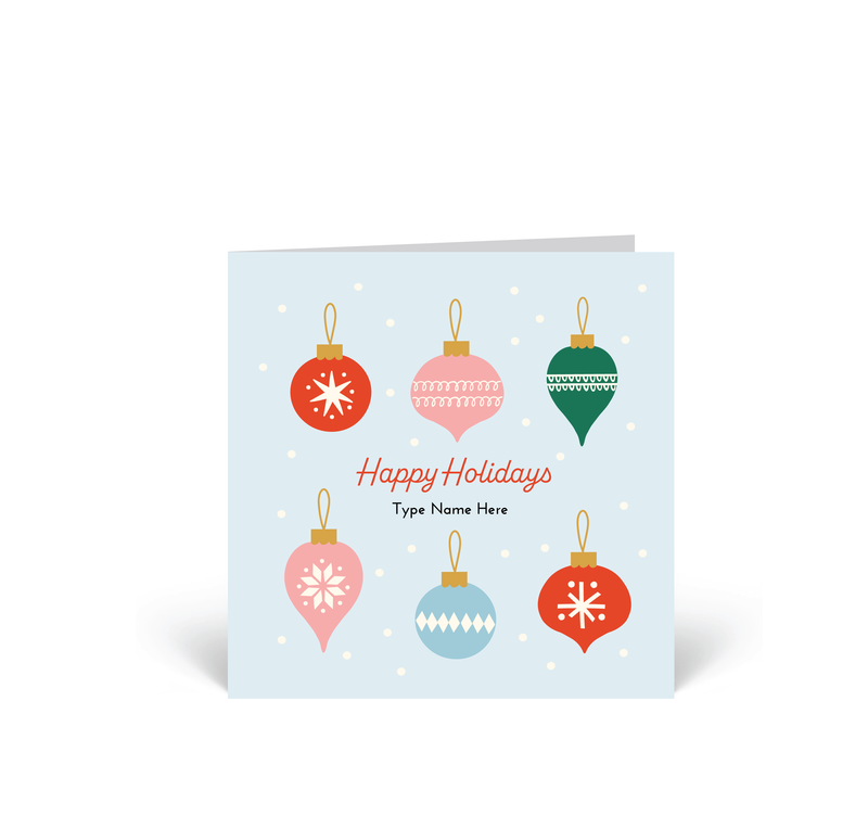 Personalised Christmas Card - Happy Holidays