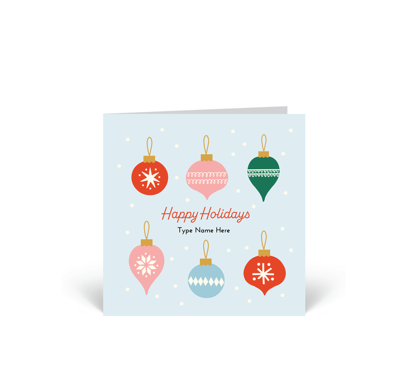 Personalised Christmas Cards 10 Pack - Happy Holidays