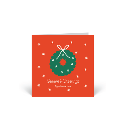 Personalised Christmas Cards 10 Pack - Season's Greetings