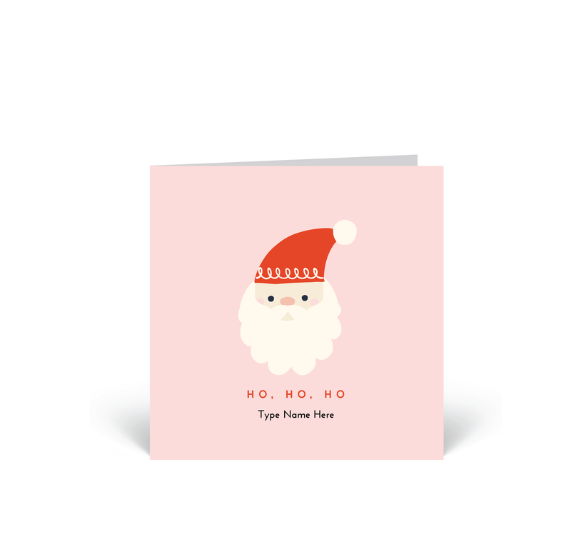 Personalised Christmas Cards 10 Pack - Ho Ho Ho