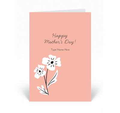 Personalised Card - Happy Mother's Day - Peach