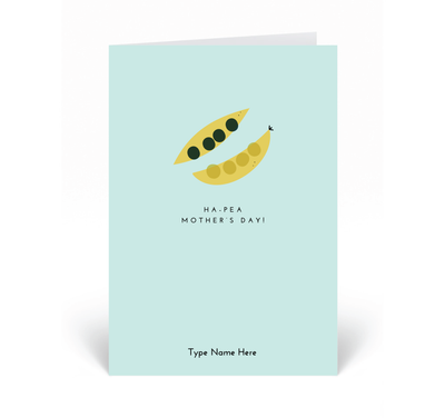 Personalised Card - Ha-Pea Mother's Day
