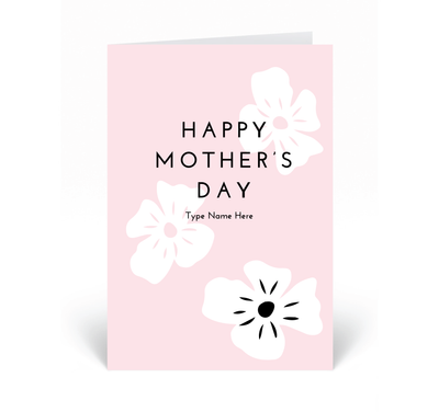 Personalised Card - Happy Mother's Day - Pink
