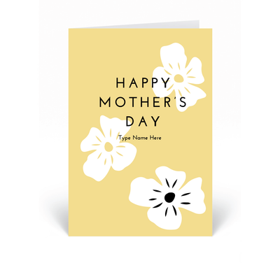 Personalised Card - Happy Mother's Day - Yellow