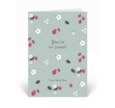 Personalised Card - You're So Sweet - Green