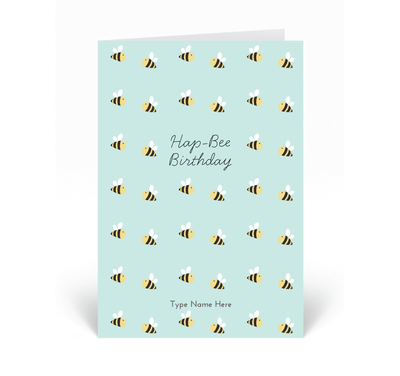 Personalised Card - Hap-Bee Birthday