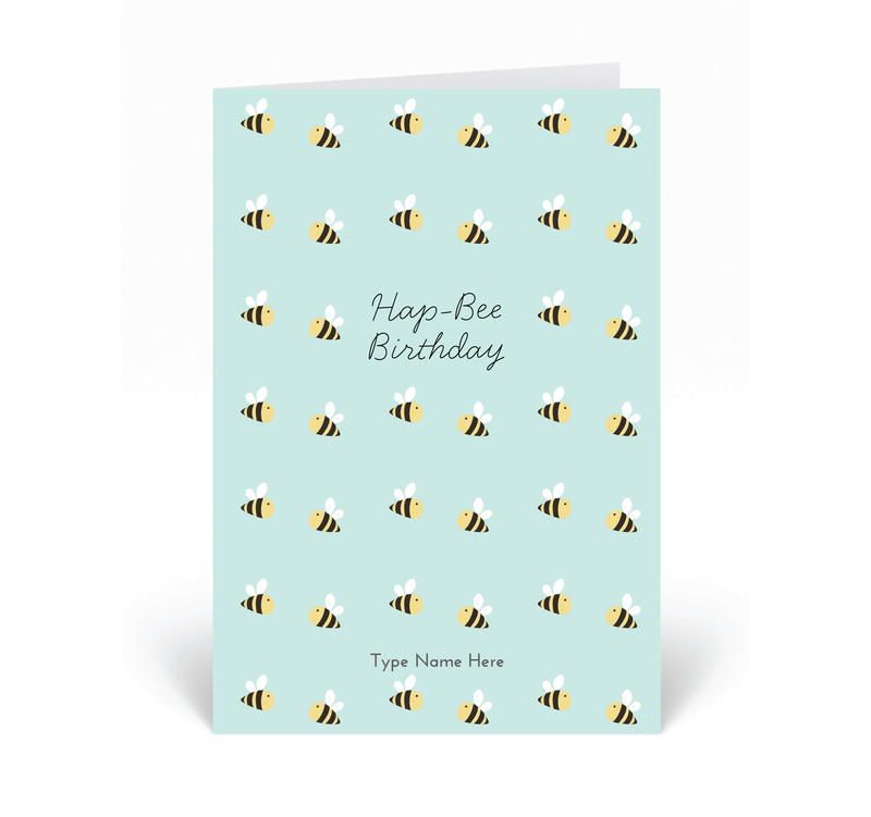 Personalised Card - Hap-Bee Birthday