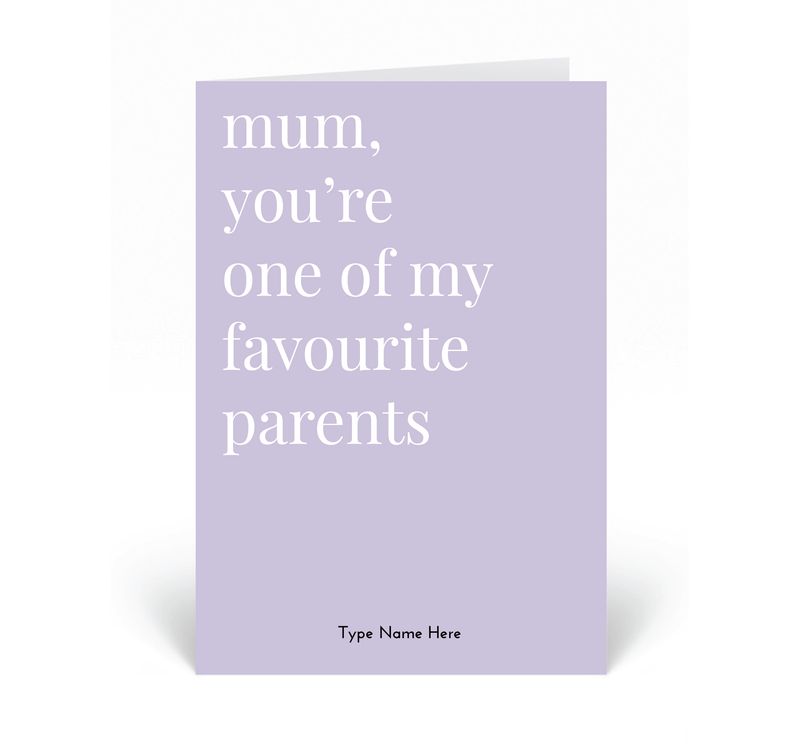 Personalised Card - Mum You&