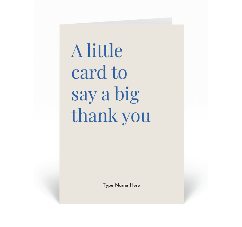 Personalised Card - A Little Card To Say - Creme