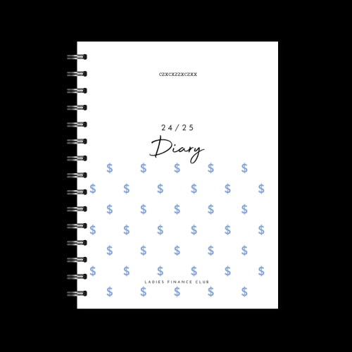 A5 24/25 Spiral Financial Diary - Ladies Finance Club - Blue